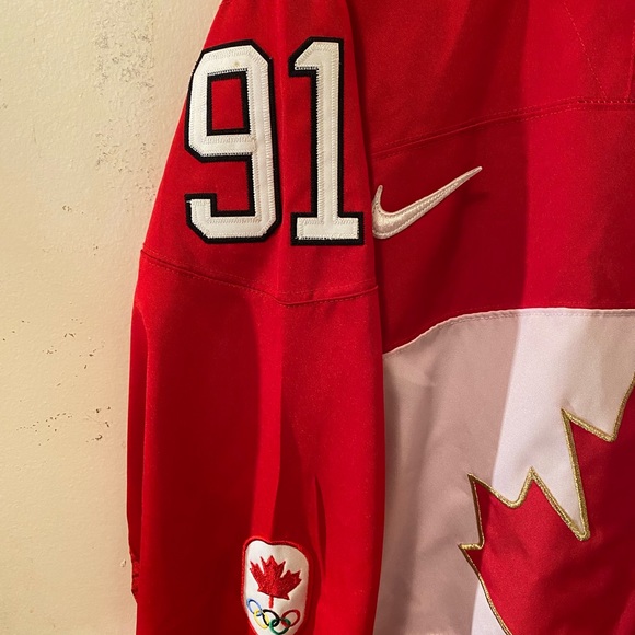 RARE Nike Team Canada 2014 Sochi Olympics Stamkos #91 Mens Large Jersey Red IIHF - Picture 5 of 7